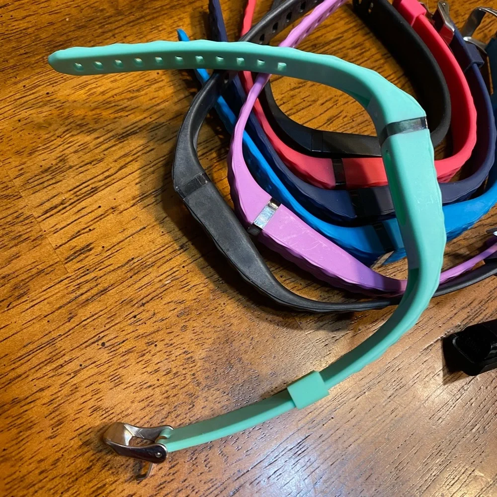 Silicone replacement bands for Fitbit. And charger.